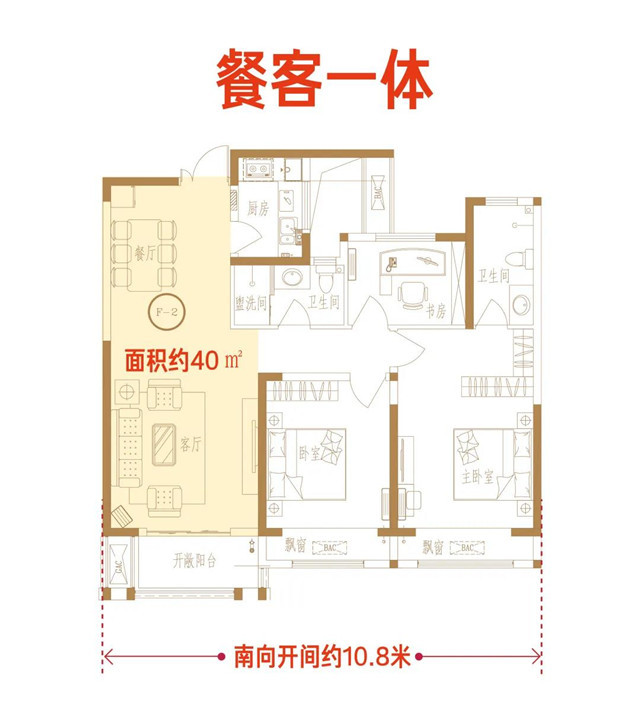 高层户型鉴赏丨约120㎡爆款典范，用“化”诠释家的含义